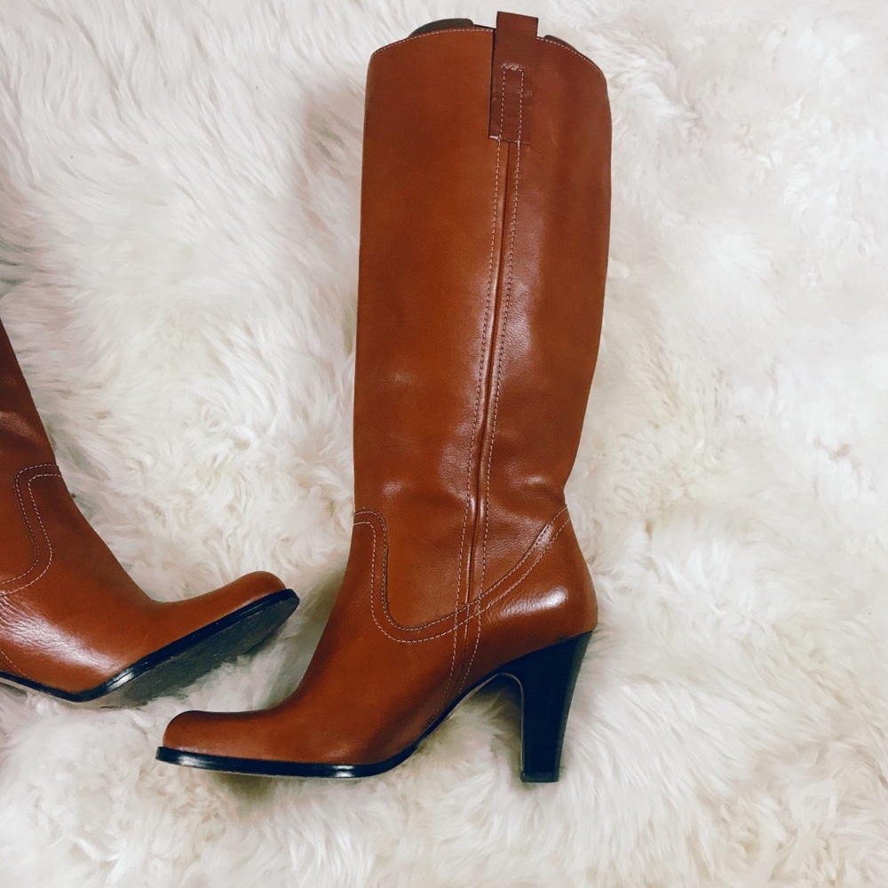 Joan & David Carmel Brown Leather Boots SZ 6